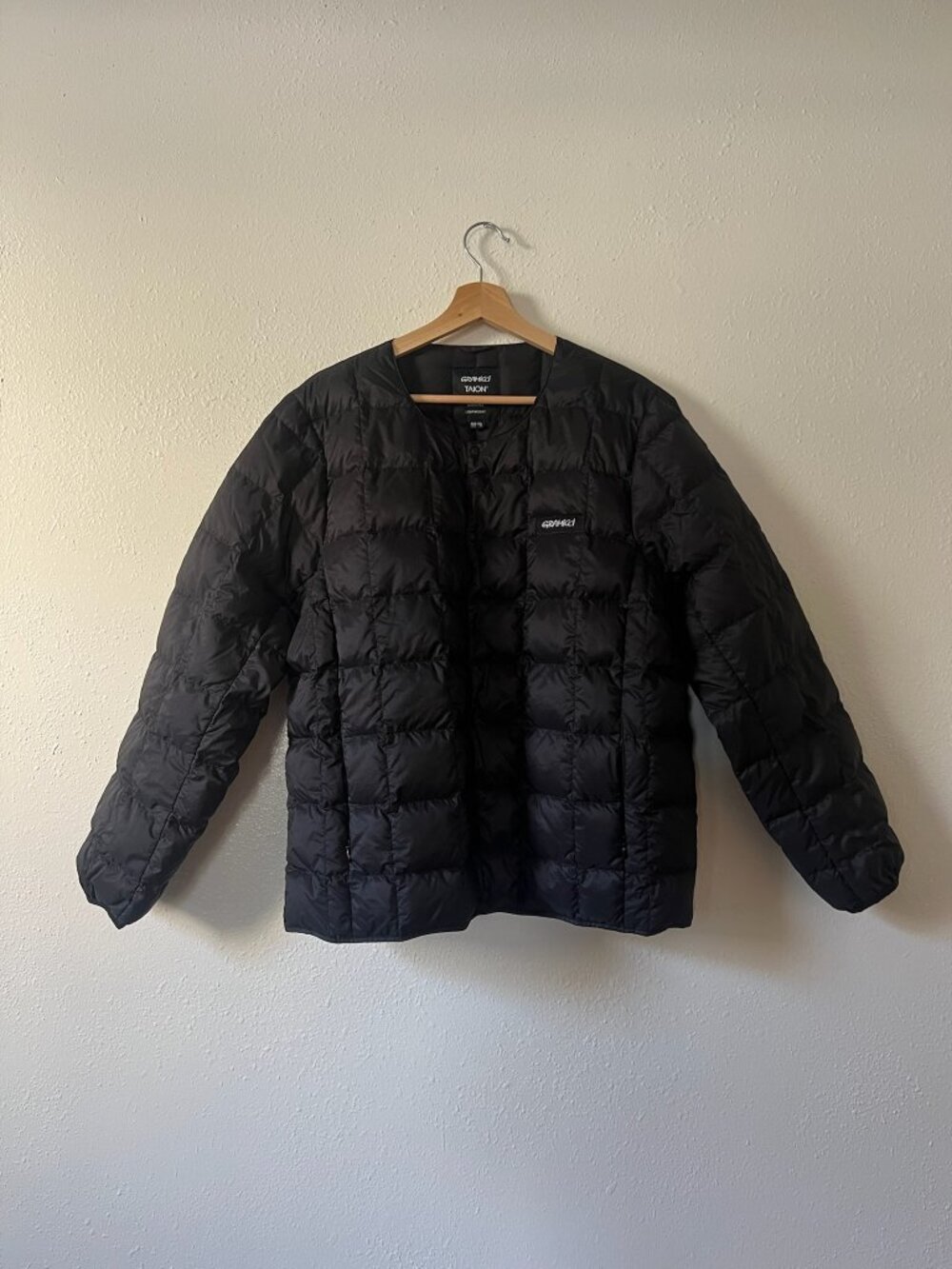 Black Gramicci quilted lightweight down puffer jacket XXL